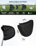Big Teeth Magnetic Mallet Putter Cover - Black