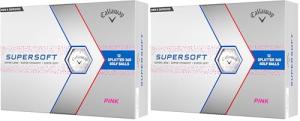 Callaway Supersoft Pink Splatter Golf Balls - 2 Pack