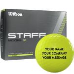 Wilson Staff Model X Yellow Golf Balls, Personalized