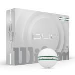 Wilson Duo Soft Golf Balls - Green/Silver Stripe