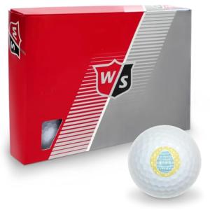 Cute Blue Easter Egg with Daisies Wilson Golf Balls 12 Pack, Regulation Size Full Color Premium Golf Balls