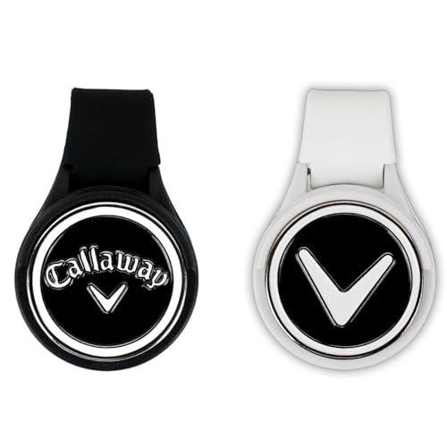 Callaway Magnetic Golf Ball Marker Hat Clips 2-Pack - Black/White
