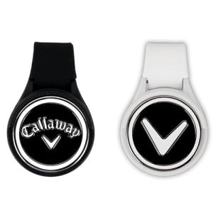 Callaway Magnetic Golf Ball Marker Hat Clips 2-Pack - Black/White