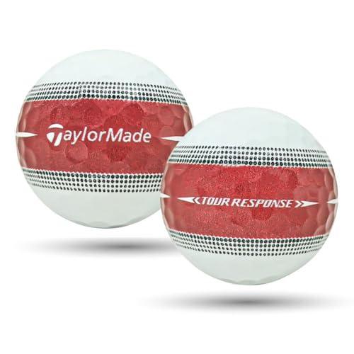 LostGolfBalls - 120 Tour Response Red Stripe Golf Balls in Mint Condition for Taylormade Golf, Used & Recycled Golf Balls, AAAAA Quality, Red Stripe