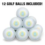 Cute Blue Easter Egg with Daisies Wilson Golf Balls 12 Pack, Regulation Size Full Color Premium Golf Balls