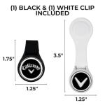Callaway Magnetic Golf Ball Marker Hat Clips 2-Pack - Black/White