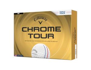 Callaway Golf Chrome Tour 2026 Golf Balls(White Triple Track,One Dozen)