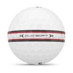Wilson Duo Soft Golf Balls - White/Red Stripe