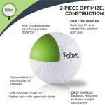 Polara Ultimate Straight Golf Balls for Hook Correction