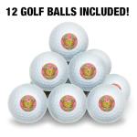 Wilson 12 Pack Orange Butterfly Pink Flower Golf Balls