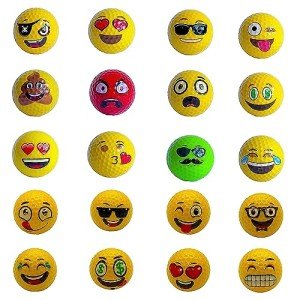 Fun Emoji Golf Balls Gift Set - 12 Pack