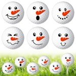 6 Snowman Golf Balls - Fun Gift Idea