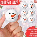 6 Snowman Golf Balls - Fun Gift Idea