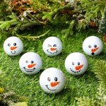 6 Snowman Golf Balls - Fun Gift Idea