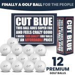Cut Blue Urethane Golf Balls - 12 Pack