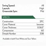 Srixon Soft Feel Tour Yellow Golf Balls - 12 Pack