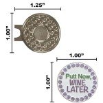 Bling Golf Ball Marker with Magnetic Hat Clip