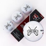 Personalized Best Man Golf Balls - Sleeve of 3