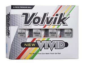 Volvik Vivid Matte White Golf Balls - Dozen