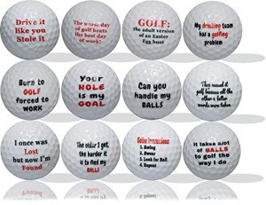 Funny Golf Balls 12 Pack for a Humorous Game
