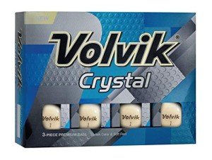 Volvik Crystal Golf Balls - White, 12 Pack