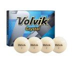 Volvik Crystal Golf Balls - White, 12 Pack