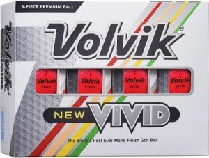 Volvik Vivid Matte Pink Golf Balls - Dozen