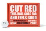 Cut Red Golf Balls - 24 Pack