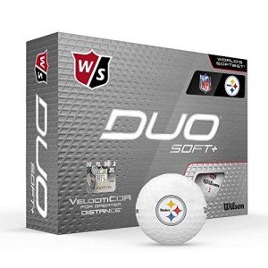 Wilson Duo Soft+ NFL Golf Balls - Pittsburgh Design