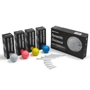 Dozen Golf Balls with Tees for Maximum Distance