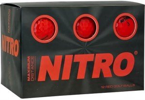 Nitro Maximum Distance Red Golf Balls - 12 Pack