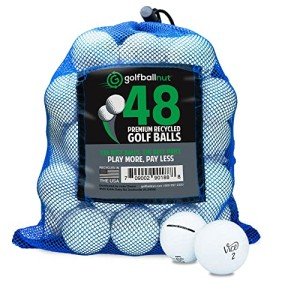 48-Pack Recycled Golf Balls with Mesh Bag