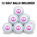 Pink Ribbon Heart Wilson Golf Balls - 12 Pack