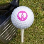 Pink Ribbon Heart Wilson Golf Balls - 12 Pack