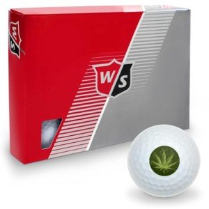 Cannabis Leaf Design Wilson Golf Balls 12-Pack