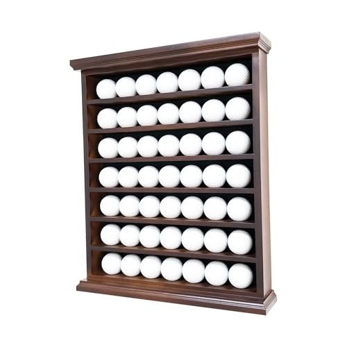 Elegant Mahogany Golf Ball Display Cabinet - Holds 49