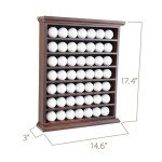 Elegant Mahogany Golf Ball Display Cabinet - Holds 49