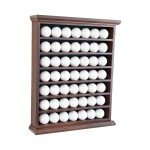 Elegant Mahogany Golf Ball Display Cabinet - Holds 49
