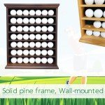 Elegant Mahogany Golf Ball Display Cabinet - Holds 49