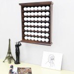 Elegant Mahogany Golf Ball Display Cabinet - Holds 49