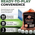 Titleist Golf Balls Mix – 50 Recycled with Tees
