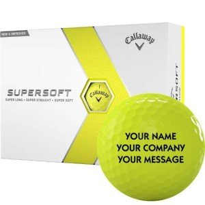 Personalized Callaway 2023 Supersoft Yellow Golf Balls
