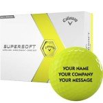 Personalized Callaway 2023 Supersoft Yellow Golf Balls