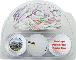 Custom Wilson Ultra 500 Golf Balls & Tees Set
