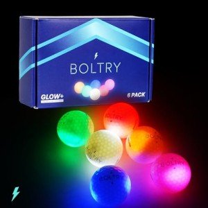 BOLTRY Glow+ LED Golf Balls - 6 Pack