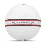 Wilson Duo Soft Golf Balls - White/Red Stripe