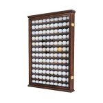 Vice Golf Balls Display Case - Lockable Walnut Cabinet