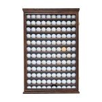 Vice Golf Balls Display Case - Lockable Walnut Cabinet