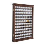 Vice Golf Balls Display Case - Lockable Walnut Cabinet