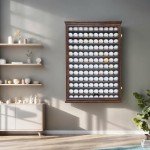 Vice Golf Balls Display Case - Lockable Walnut Cabinet
